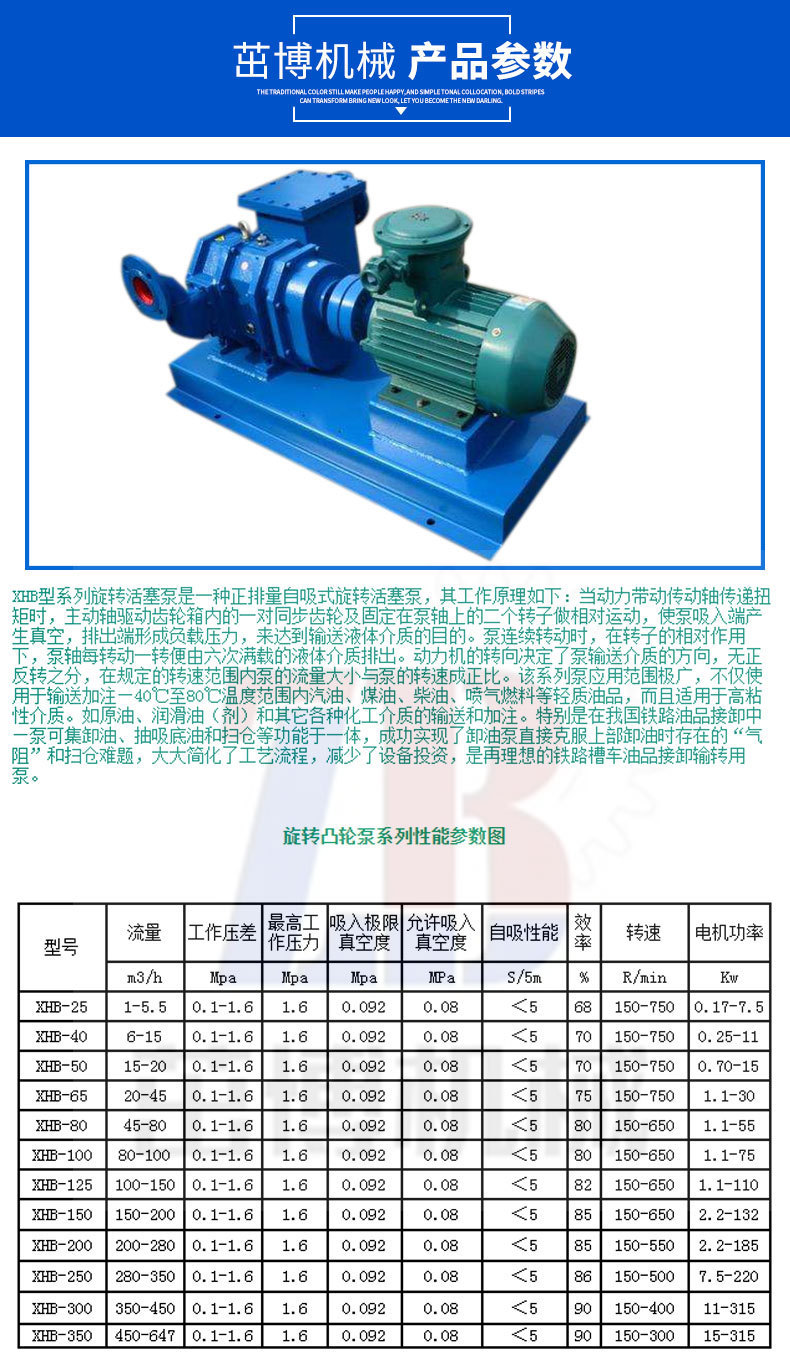 XHB旋转活塞泵