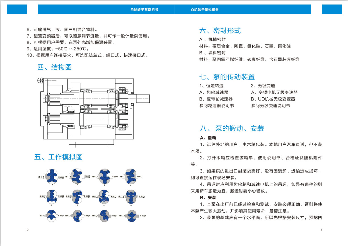 LX3A不锈钢凸轮转子泵